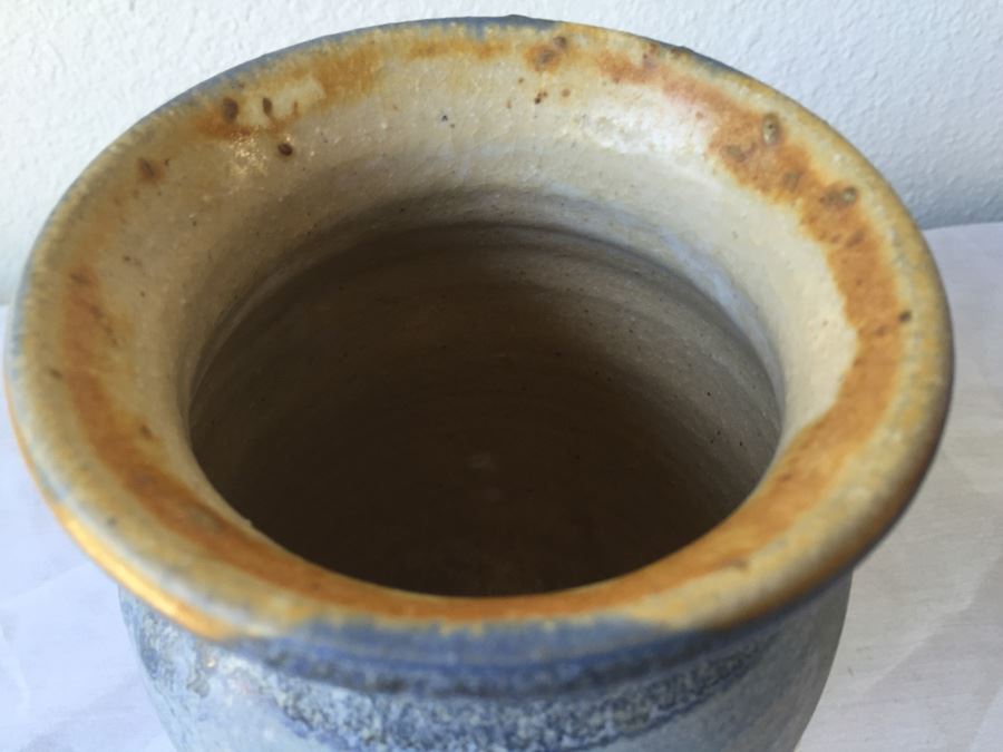 Mid-Century Blue Vase Signed 1971 [Photo 11]