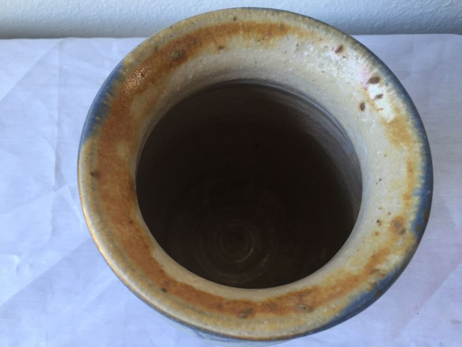 Mid-Century Blue Vase Signed 1971 [Photo 6]