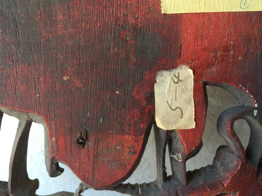 Antique Round Asian Wood Carving [Photo 9]