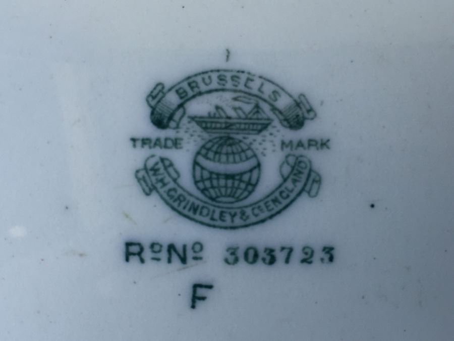 W. H. Grindley & Co England China Set Brussels 1897 [Photo 17]