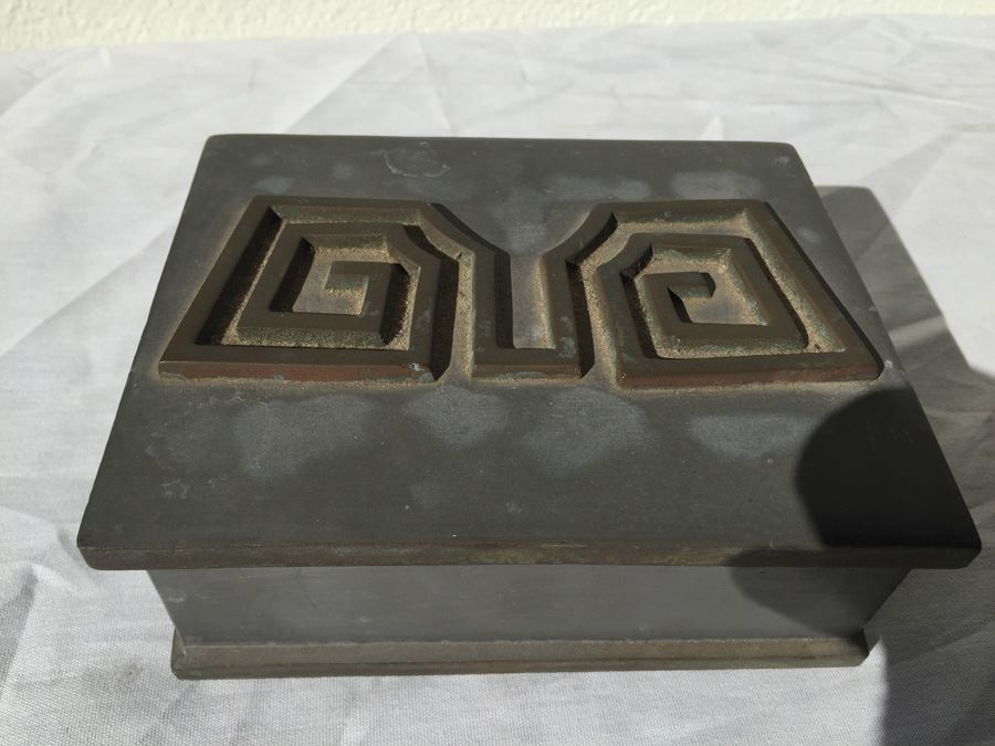Metal Box With Lid Hand Made In Hong Kong