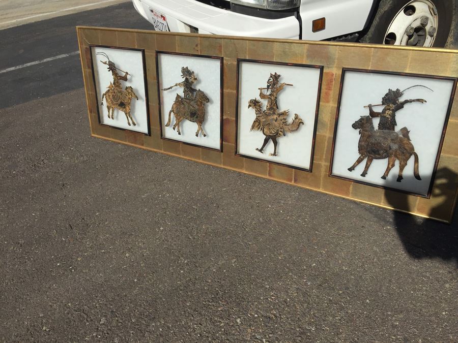 Large 4-Panel Paper Cutting Artwork Lighted [Photo 4]