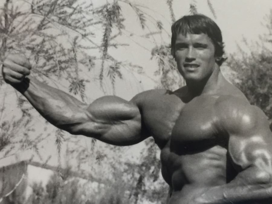 Early Arnold Schwarzenegger Period B W Bodybuilding Photo Pre Conan The Barbarian