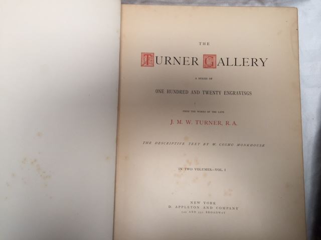 Antique Leather Bound Books - The Turner Gallery : A Series of One Hundred and Twenty Engravings from the Works of the Late J. W. M. Turner, R. A. In Two Volumes [Photo 2]