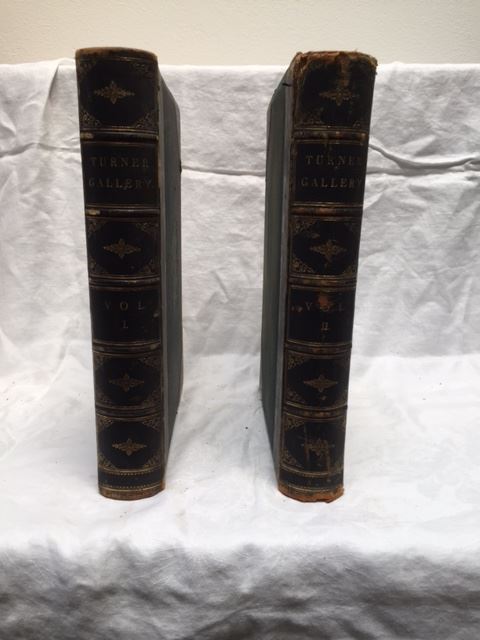 Antique Leather Bound Books - The Turner Gallery : A Series of One Hundred and Twenty Engravings from the Works of the Late J. W. M. Turner, R. A. In Two Volumes