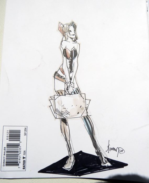 Harley Quinn Invades SDCC Cover Of Variant Comic With 2 Original John Timms Painted Sketches [Photo 2]