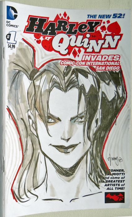 Harley Quinn Invades SDCC Cover Of Variant Comic With 2 Original John Timms Painted Sketches