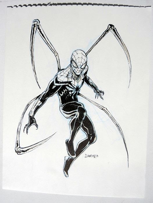 Dan Mora Superior Spiderman Original Marker Sketch