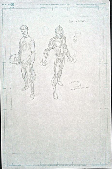 John Timms Marvel's Nova Character Design Original