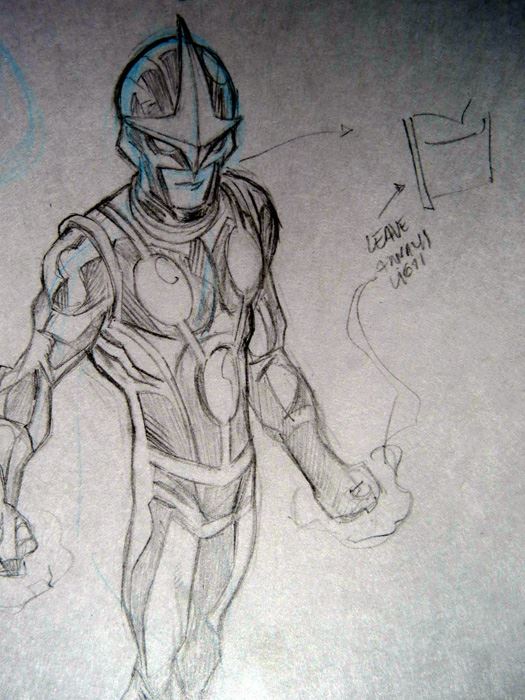 John Timms Marvel's Nova Character Design Original