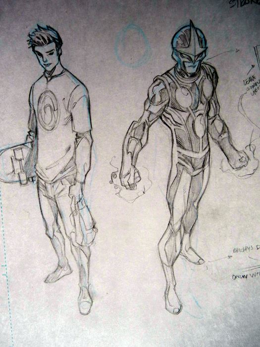 John Timms Marvel's Nova Character Design Original [Photo 2]