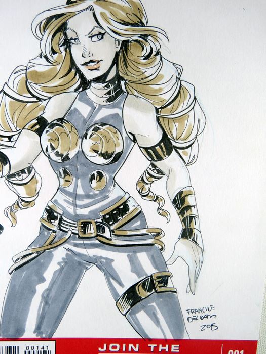 Francine Delgado Fearless Defenders #1 Sketch Cover [Photo 2]