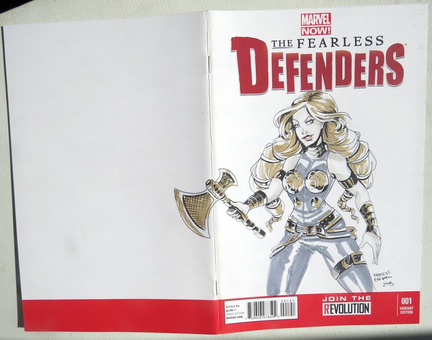 Francine Delgado Fearless Defenders #1 Sketch Cover [Photo 1]