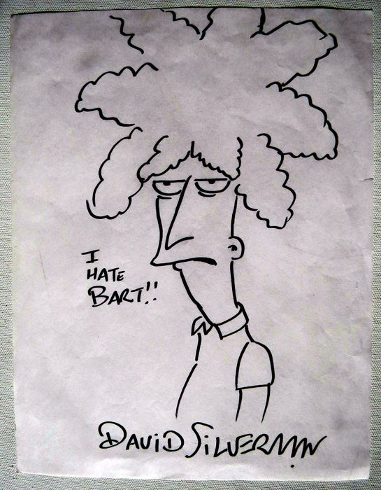 David Silverman Producer Of The Simpsons Sideshow Bob Original Sketch