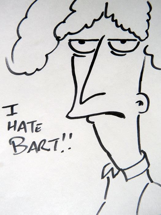 David Silverman Producer Of The Simpsons Sideshow Bob Original Sketch [Photo 2]