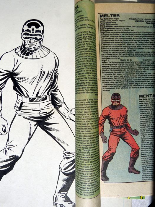 Budiasky/Rubenstein Published Marvel Universe Handbook Original Page Mentallo [Photo 3]