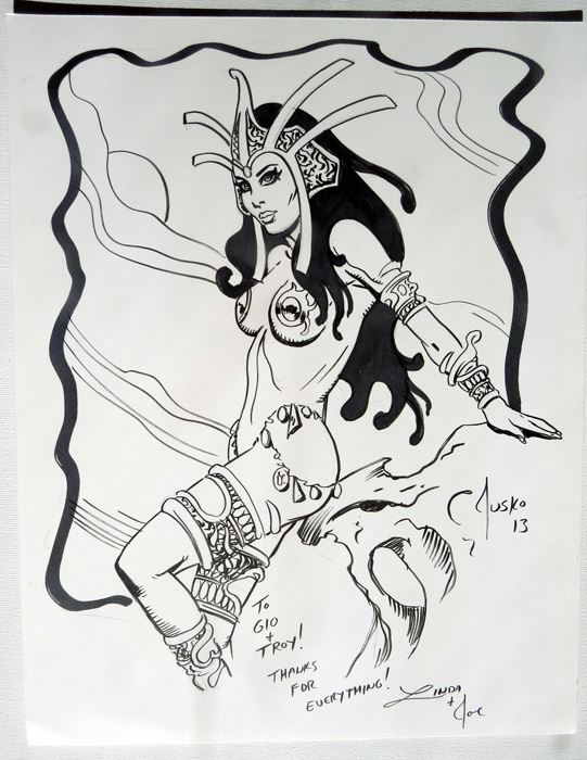 Joe Jusko Dejan Thoris Marker Sketch [Photo 1]