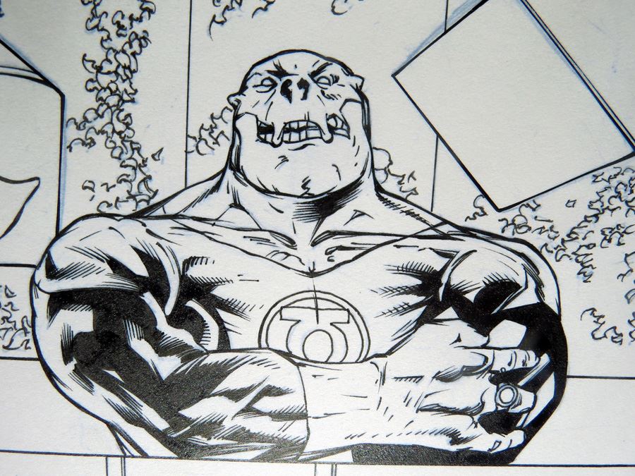 Billy Tan/Mark Irwin Green Lantern #39 P.14 Original [Photo 2]