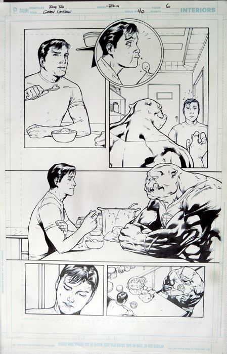 Billy Tan/Mark Irwin Green Lantern #40 P.6 Original [Photo 1]