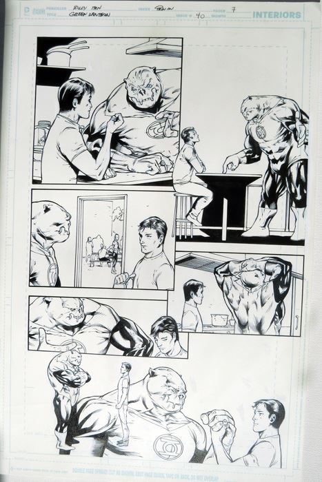 Billy Tan/Mark Irwin Green Lantern #40 P.7 Original [Photo 1]