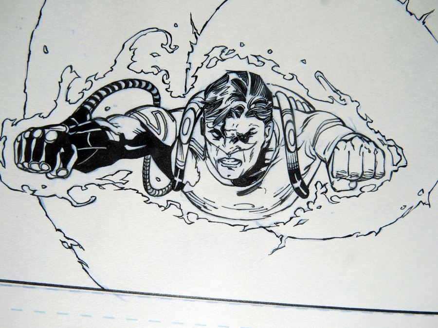 Billy Tan/Mark Irwin Green Lantern #40 P.18 Original [Photo 2]