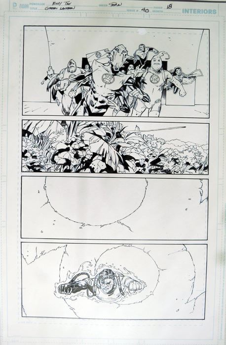 Billy Tan/Mark Irwin Green Lantern #40 P.18 Original [Photo 1]