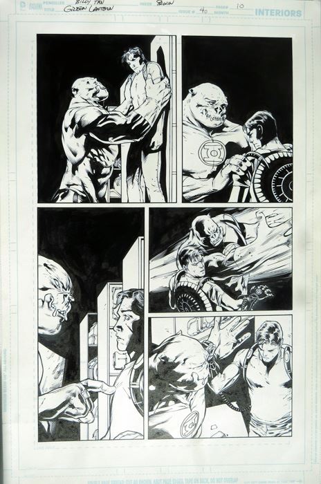 Billy Tan/Mark Irwin Green Lantern #40 P.10 Original [Photo 1]