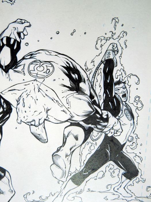 Billy Tan/Mark Irwin Green Lantern #40 P.13 Original [Photo 2]