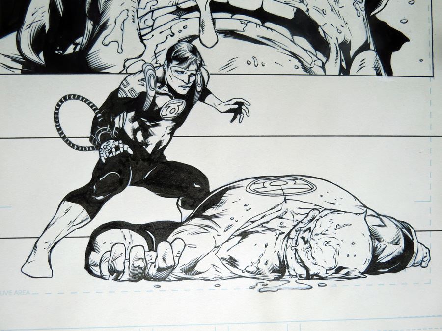 Billy Tan/Mark Irwin Green Lantern #40 P.14 Original [Photo 2]