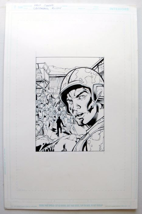 Legendary Aliens Pilot Trading Card Mark Irwin Original Art [Photo 1]