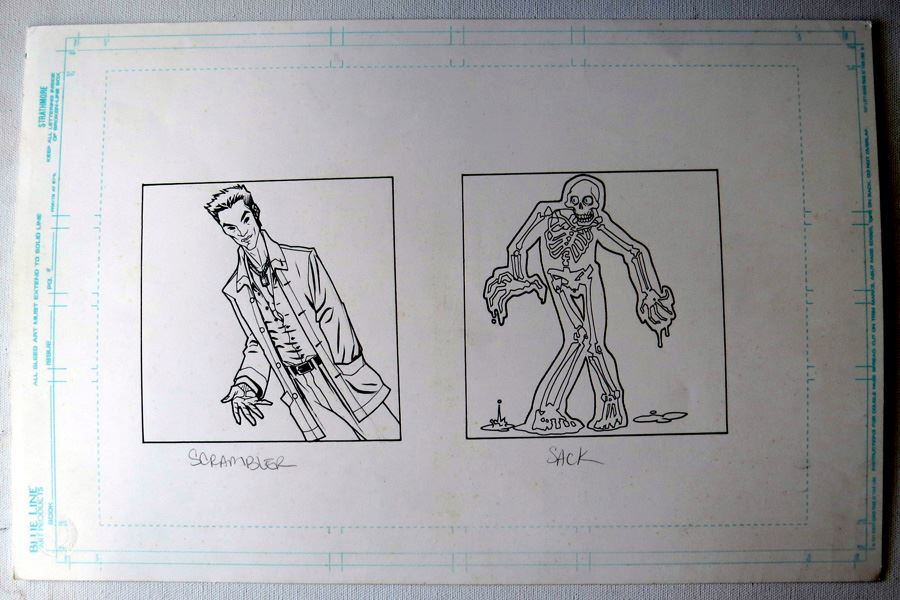 Scrambler & Sack Art X-Men Trading Card Mark Irwin Original Art [Photo 1]