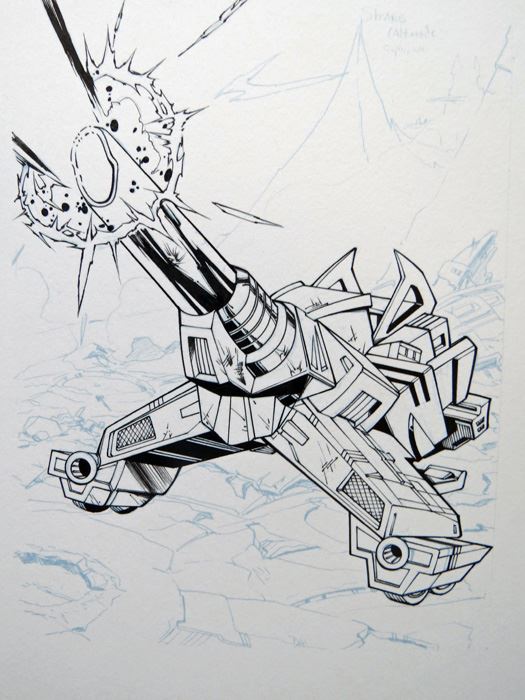 Transformers Decepticon Tank Childrens Book Mark Irwin Original Art [Photo 2]