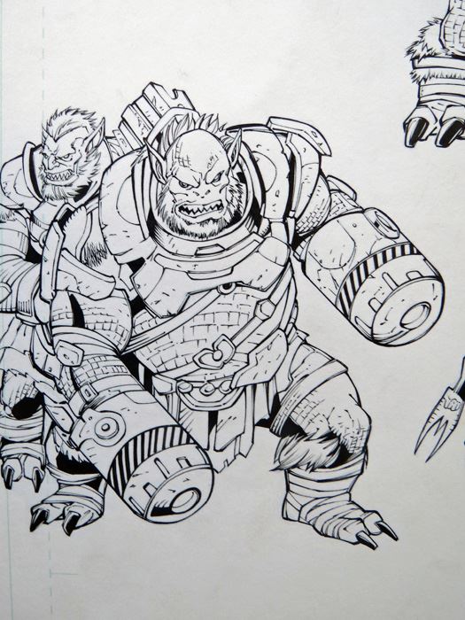 Thor 2 Dark Elves And Trolls Aliens Childrens Book Mark Irwin Original Art [Photo 2]