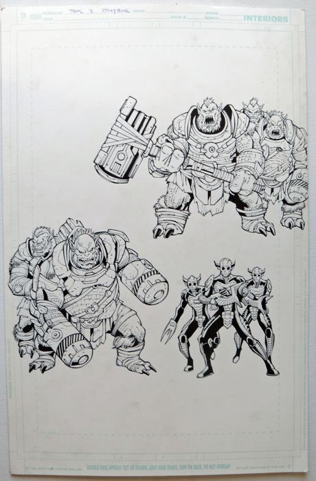 Thor 2 Dark Elves And Trolls Aliens Childrens Book Mark Irwin Original Art [Photo 1]