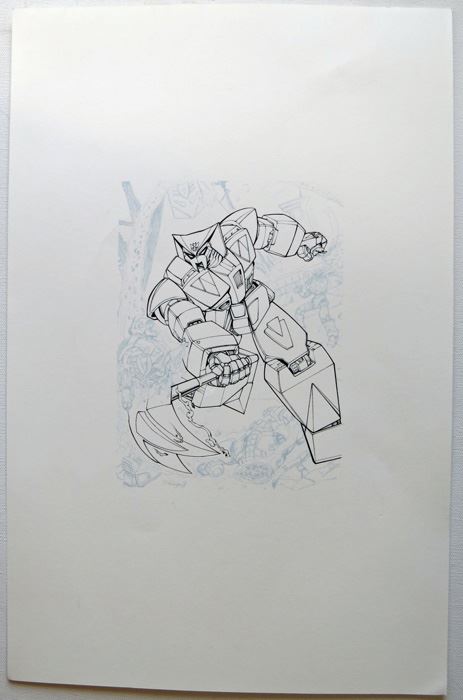 Transformers Decepticon Childrens Book Mark Irwin Original Art [Photo 1]
