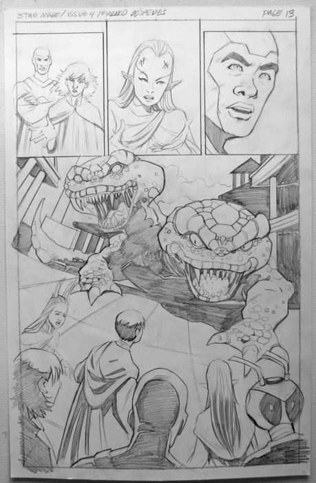 Star Mage #4 P.13 - Franco Cespedes - Idw Original Art