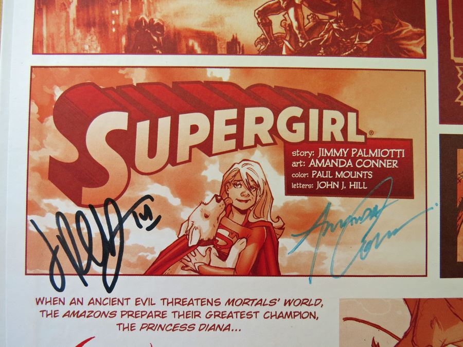 Dc 'Wednesday Comics' Oversized Hardcover Signed X2 By Jimmy Palmiotti & Amanda Conner [Photo 2]