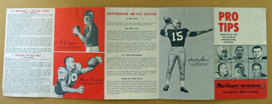 1965 Macgregor Football 'Pro Tips' Pamphlet [Photo 4]