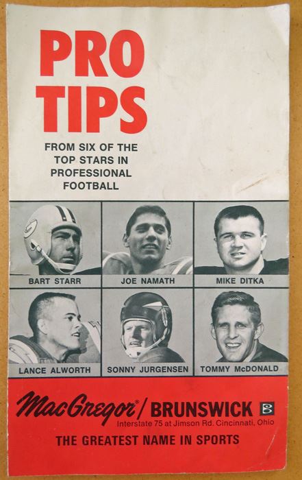 1965 Macgregor Football 'Pro Tips' Pamphlet [Photo 1]