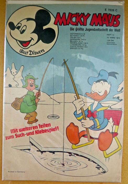 German Micky Maus #10 Comic From 1973