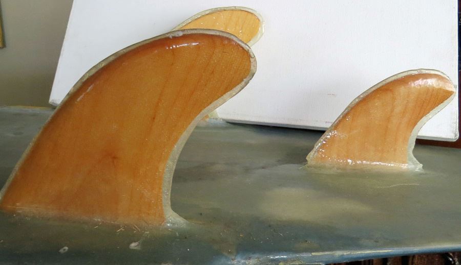 7.5 Ft Custom Long Board - 90 X 20 X 2.5 In., Wooden Tri Fin, Swallow Tail [Photo 3]