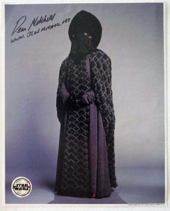 Star Wars Movie Senator, Actor Photo Signed By Dean Mitchell