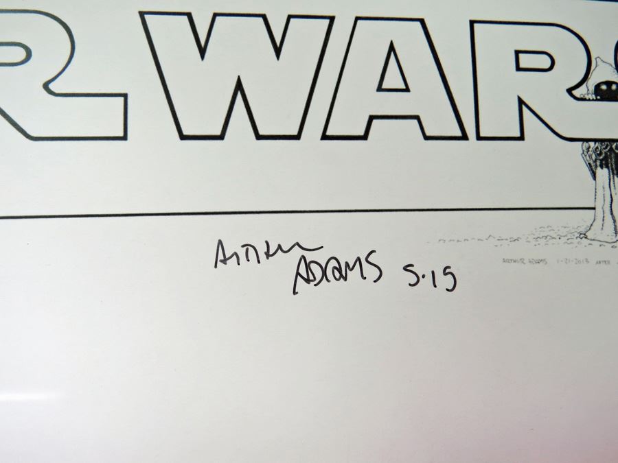 Large Star Wars Print Signed By Arthur Adams [Photo 2]