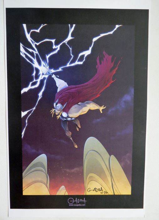 Thor Color Print Signed By Luis Gada