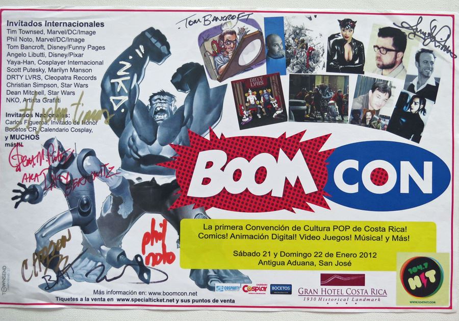 Costa Rica Comic Convention Signed By Tim Townsend, Tom Bancroft. Angelo Libutti, Phil Noto, Etc