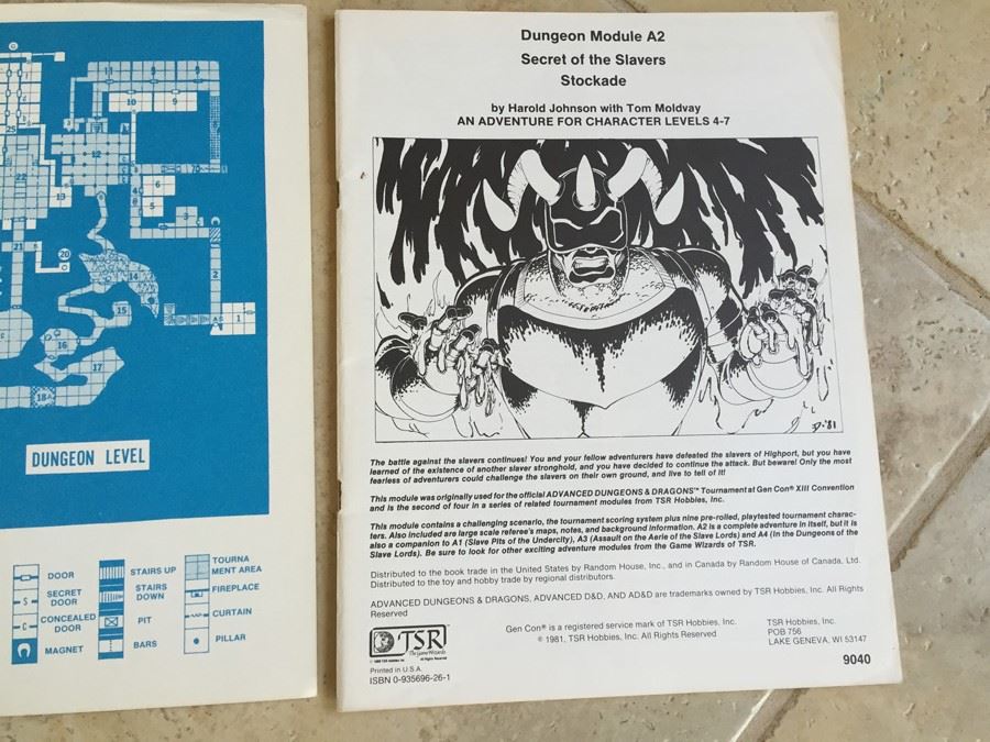 Secret Of The Slavers Stockade - Dungeon Module A2 1981 TSR [Photo 7]