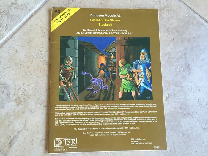 Secret Of The Slavers Stockade - Dungeon Module A2 1981 TSR [Photo 1]
