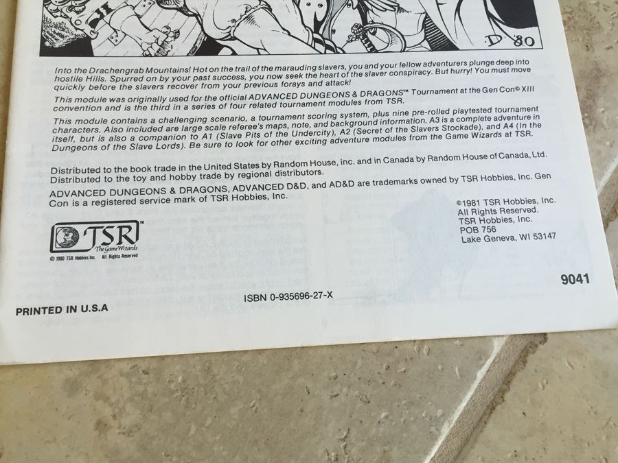 Assault on the Aerie of the Slave Lords (Advanced Dungeons & Dragons module A3) [Photo 9]