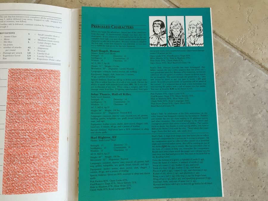 Midnight on Dagger Alley (Advanced Dungeons and Dragons Module MV1)  1984 TSR [Photo 7]