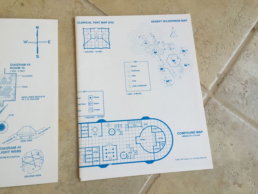 Oasis of the White Palm (Advanced Dungeons & Dragons Fantasy Adventure, Module I4 / Desert of Desolation Series, No. 9053) - 1983 TSR [Photo 7]